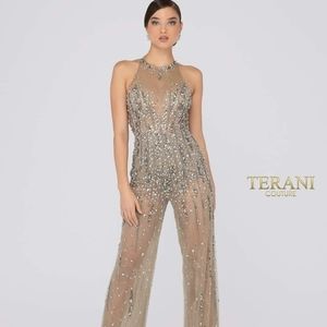 Terani Taute beaded jumpsuit